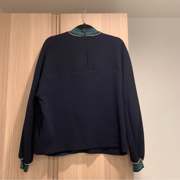 Zara Long Sleeve Blouse with beaded details - L - Picture 2 of 10